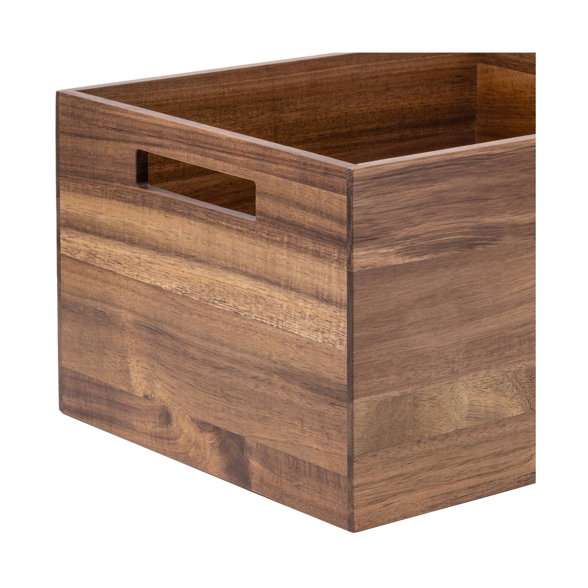 Seville Classics Large Acacia Bin